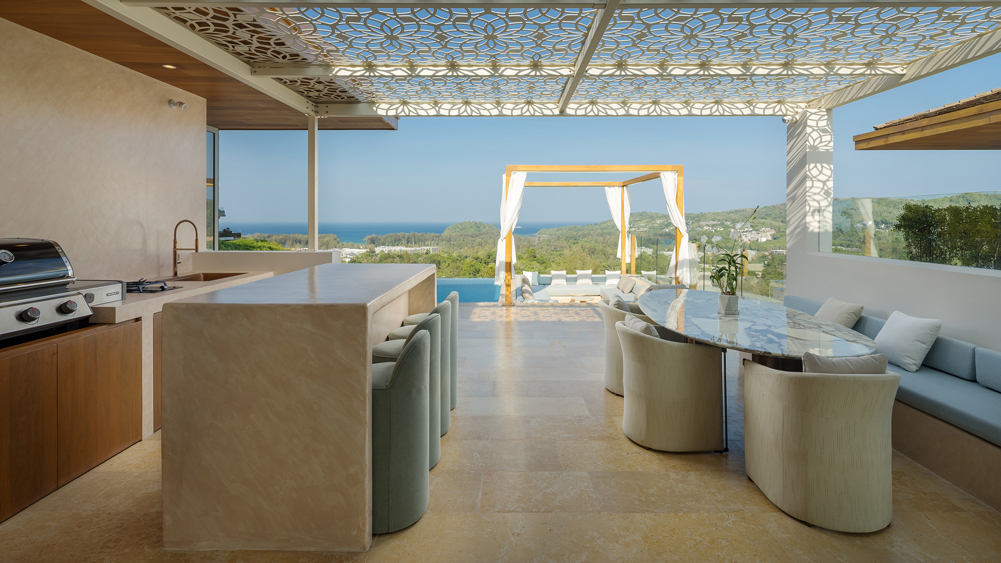 Elite Havens - Cohiba Sea View Villa 8 - Outdoor dining and barbeque area